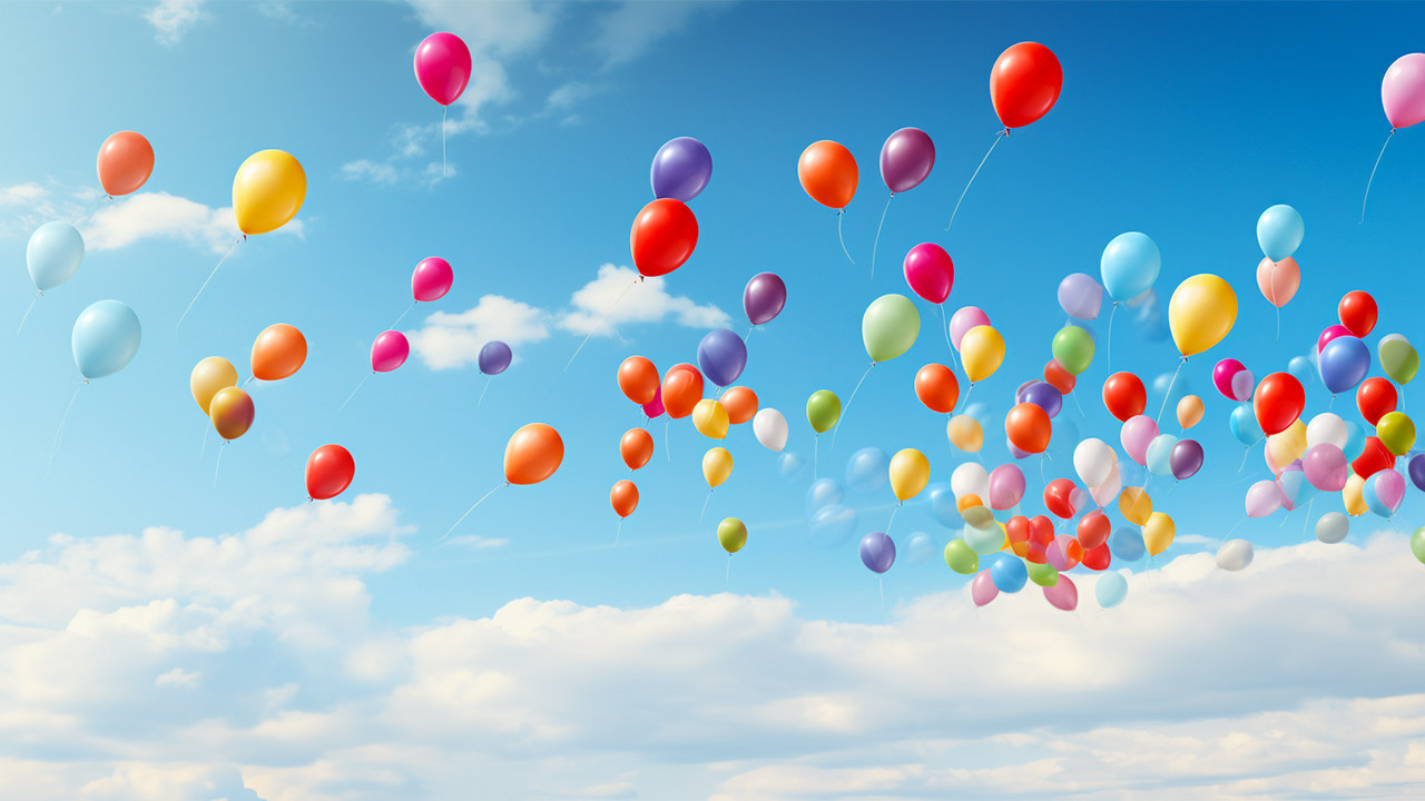 Un lâcher de ballons