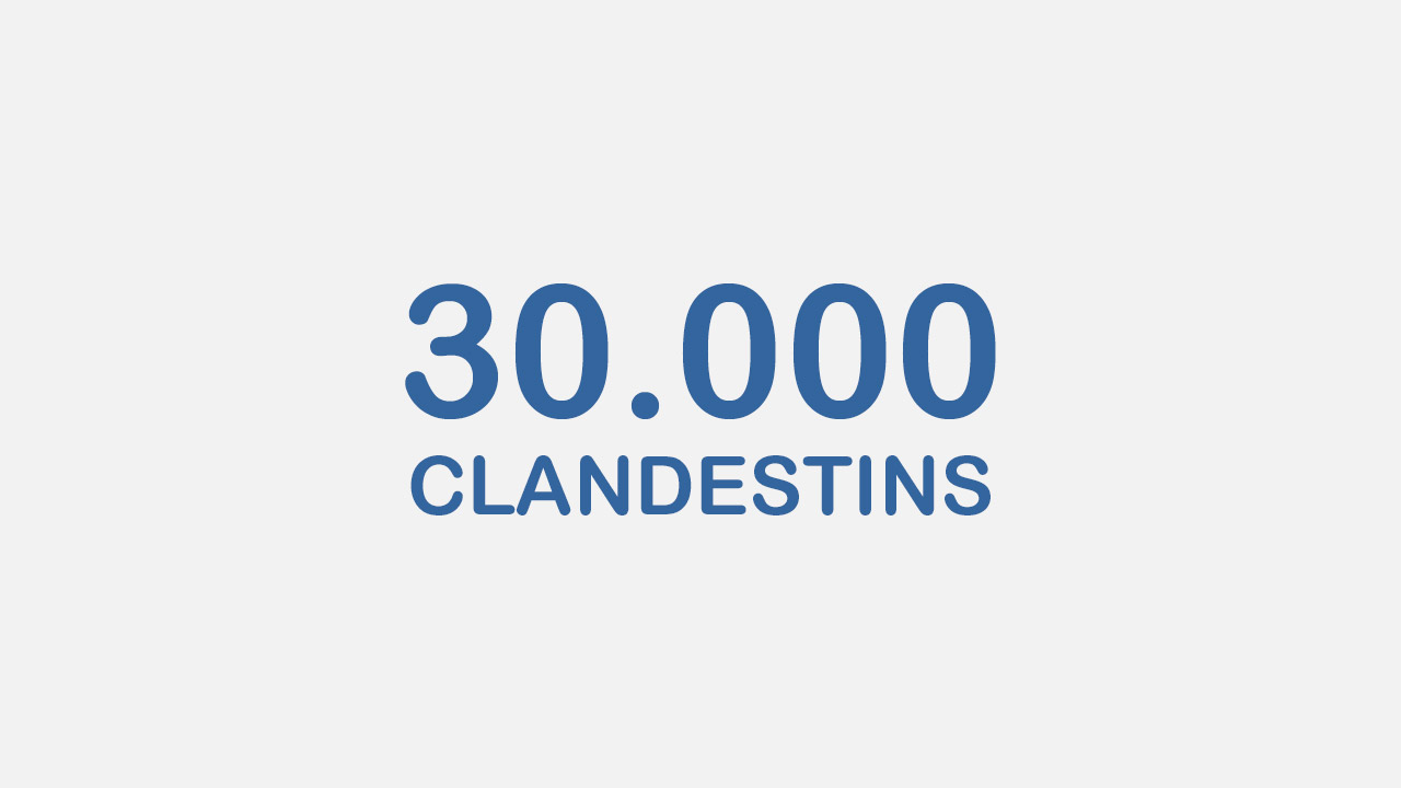 30 000 clandestins