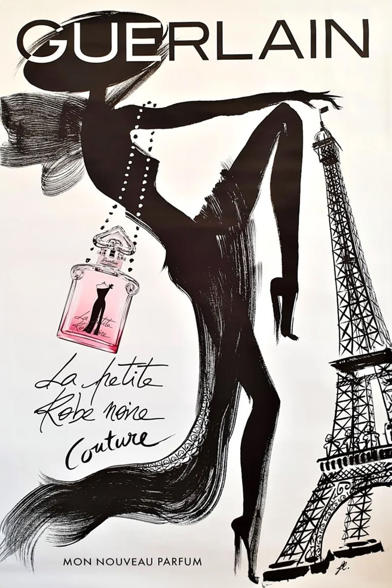 Affiche d’Or : « La petite Robe noire Couture », Guerlain.