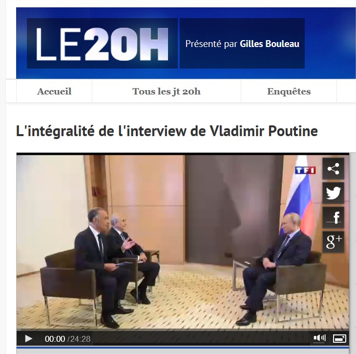 Version intégrale entretien Poutine TF1