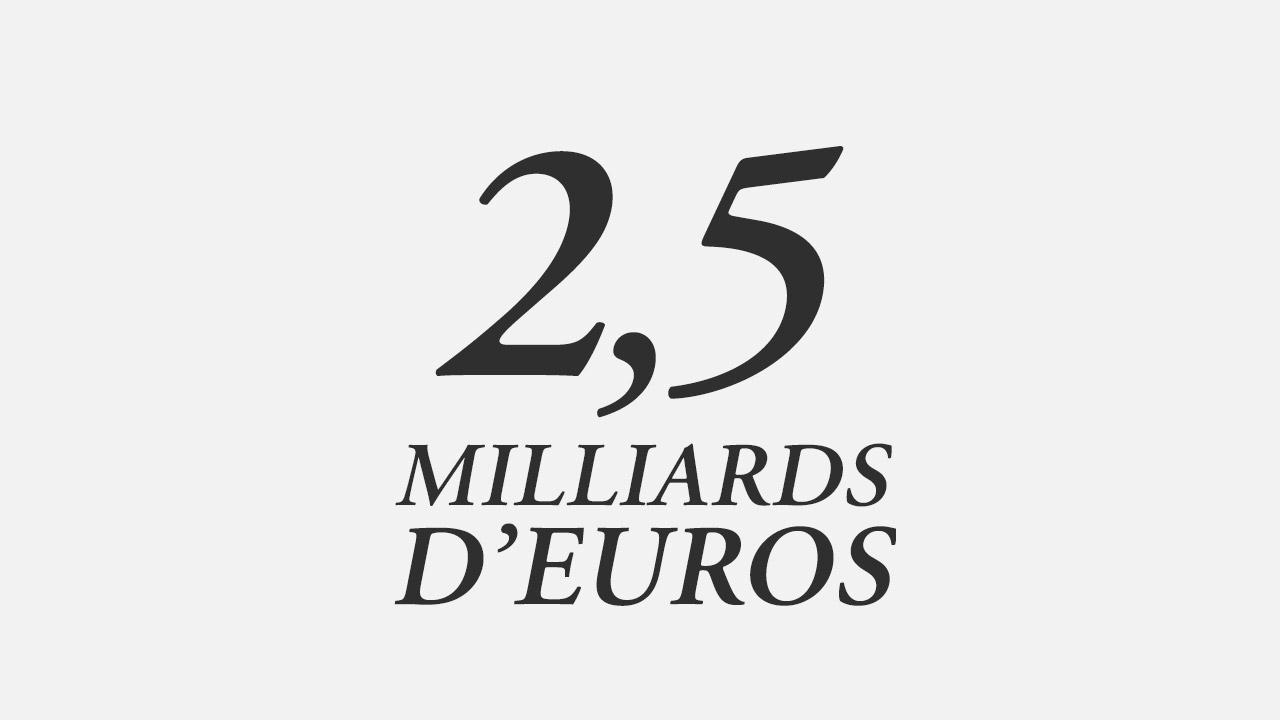 2,5 milliards d’euros