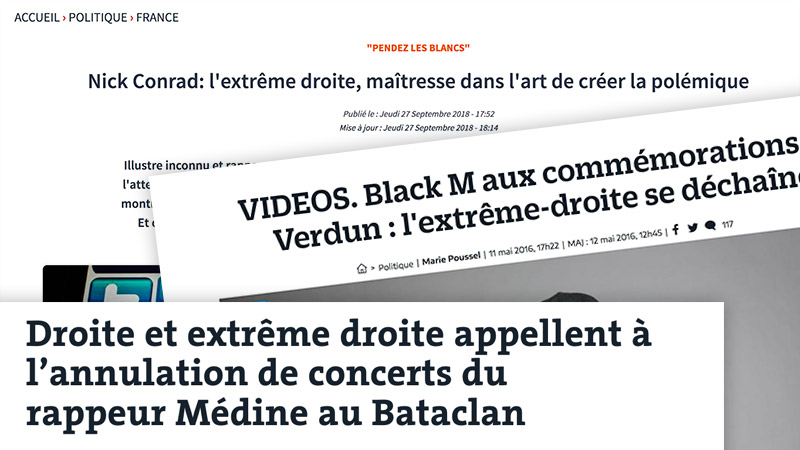 Black M, Médine, Nick Conrad : derrière l’indignation, « l’extrême droite » désignée coupable