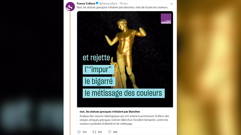 Statues blanches : France Culture se ridiculise