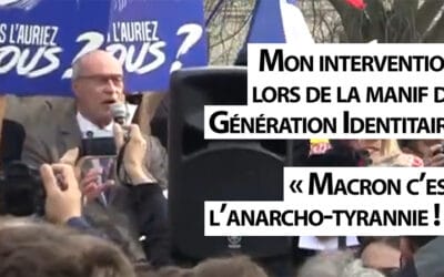 Discours de Jean-Yves Le Gallou à la manifestation de soutien à Génération Identitaire