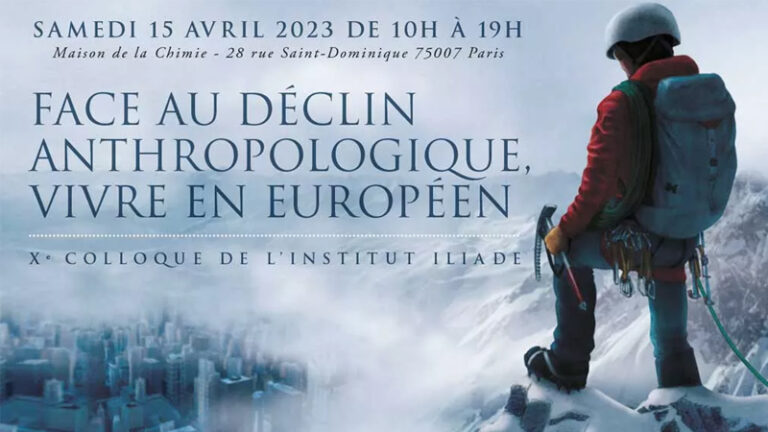 Colloque Iliade 2023 avec Jean-Yves Le Gallou : debout face au « dernier homme »