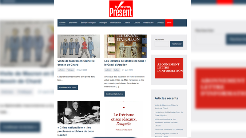 Le « Nouveau Présent » se lance sur internet
