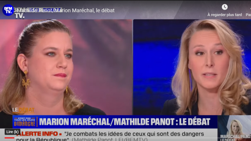 Débat Maréchal-Panot sur BFMTV : inédit, une femme l’emporte contre un robot