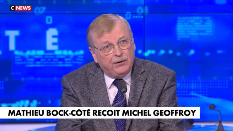 « Nous vivons aujourd’hui l’effondrement du rêve de la super-classe mondiale » - Michel Geoffroy sur CNews