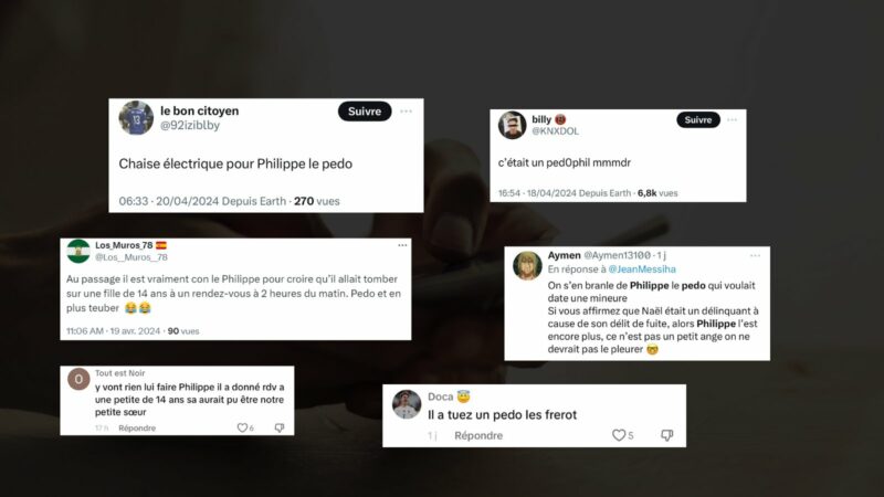 Les voyous du net sont déjà sur le coup et la version faisant passer le jeune Philippe pour un prédateur se diffuse massivement sur les réseaux sociaux.