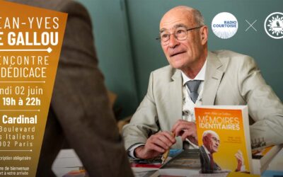 Rencontre et dédicace avec Jean-Yves Le Gallou pour ses Mémoires identitaires