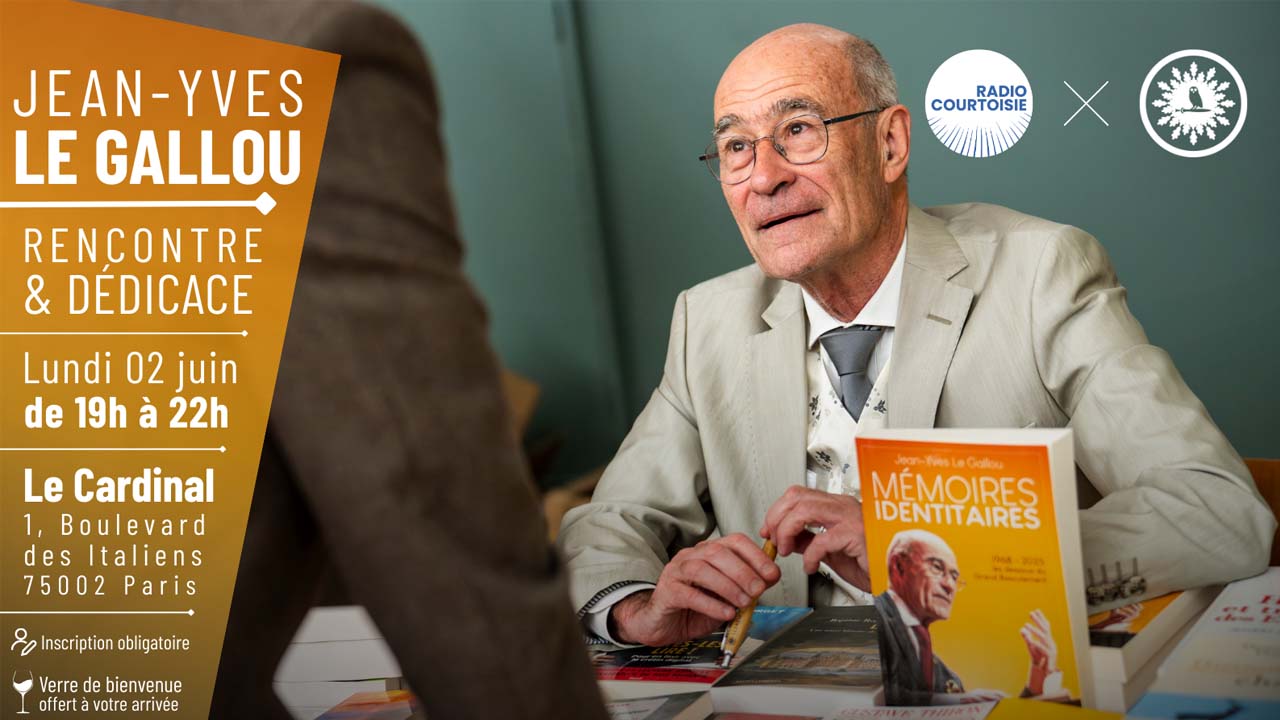 Rencontre et dédicace avec Jean-Yves Le Gallou pour ses Mémoires identitaires
